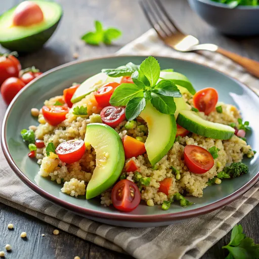 Ensalada Vibrante con Avocado y Quinoa